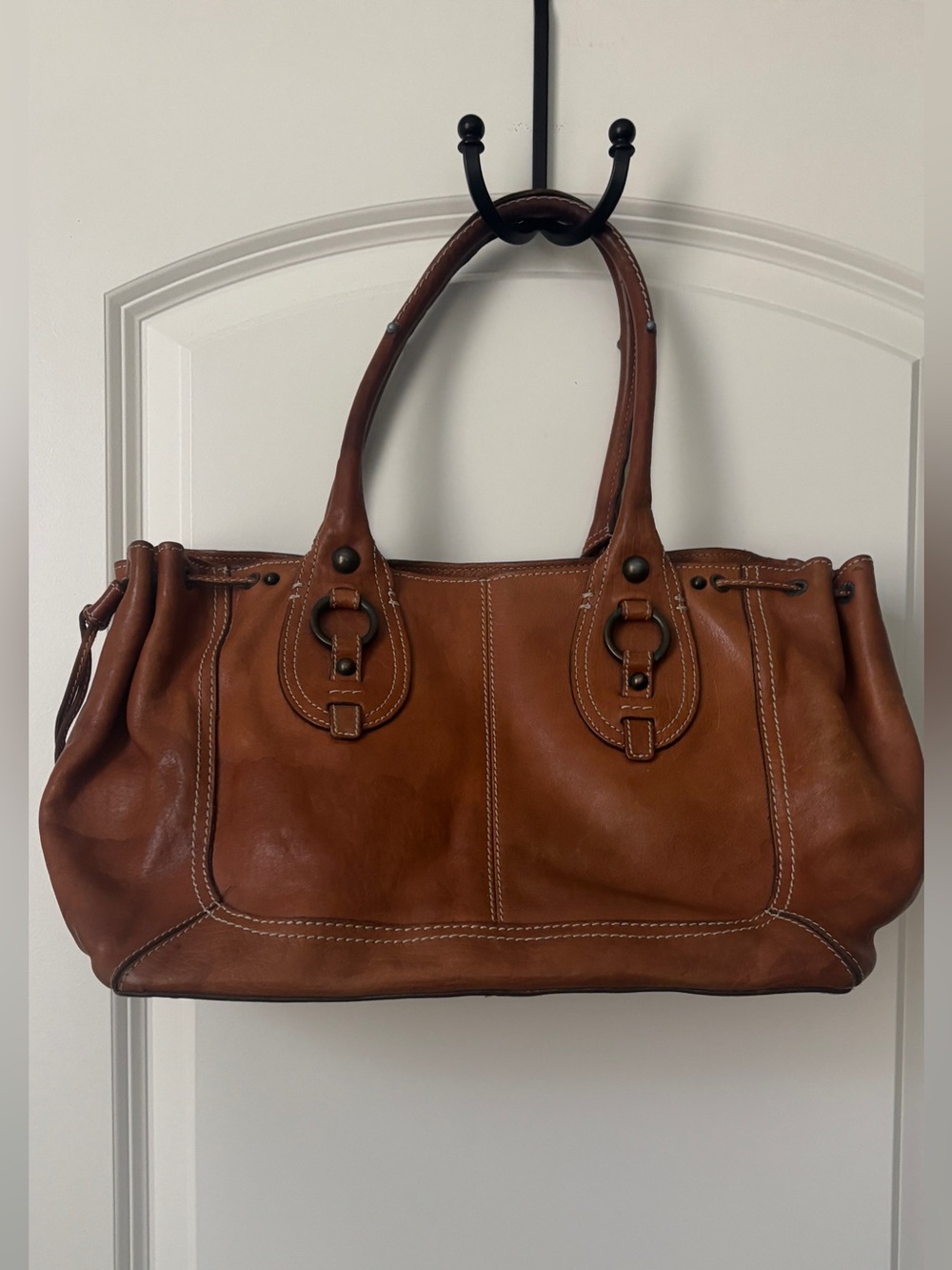 Banana Republic Cognac Brown Leather Shoulder Bag